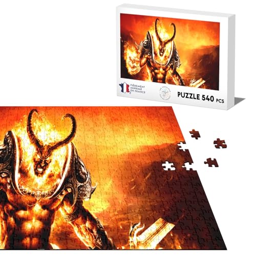 Klassische Puzzle 540 Teile Dämon Teufel Satan Feuer Videospiele Rollenspiel von Fabulous