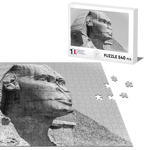 Klassische Puzzle 540 Teile Das Sphynx Niltal Ägypten schwarz-weiß foto von Fabulous