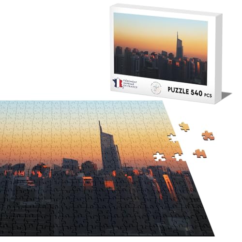 Klassische Puzzle 540 Teile Sonne Stadt Landschaft liegt auf Wolkenkratzer von Fabulous