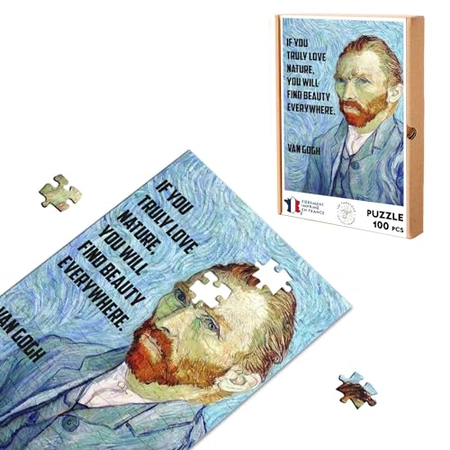 Klassisches Puzzle, 100 Teile, Find Beauty Everywhere Van Gogh, Zitate, inspirierende Kunst, Motivate von Fabulous