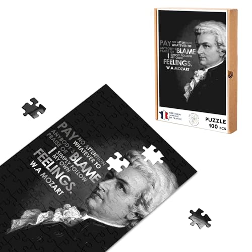 Klassisches Puzzle, 100 Teile, Follow My Own Feelings, Mozart Quotes Inspirational Life Success Music von Fabulous