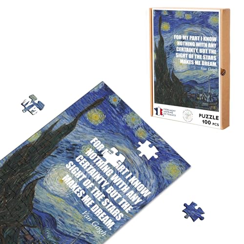 Klassisches Puzzle, 100 Teile, Van Gogh Zitate, Inspirational Painter Motivation von Fabulous