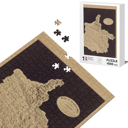 Klassisches Puzzle, 1000 Teile, 08 Ardennen, Departement Alte Landkarte, Frankreich, Region von Fabulous