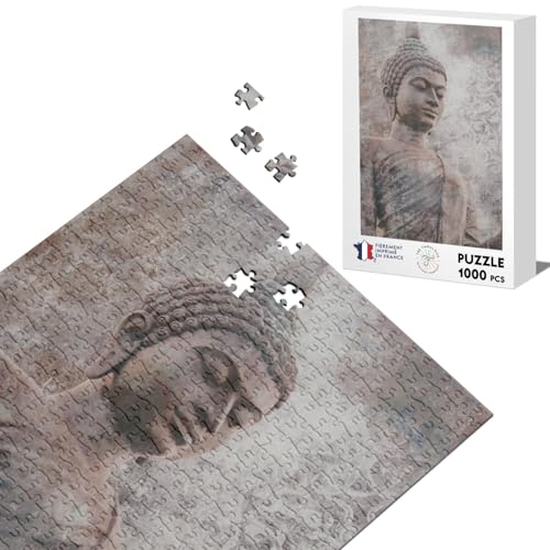 Klassisches Puzzle, 1000 Teile, Buddha, stehend, aus Stein, Thailand-Stil von Fabulous