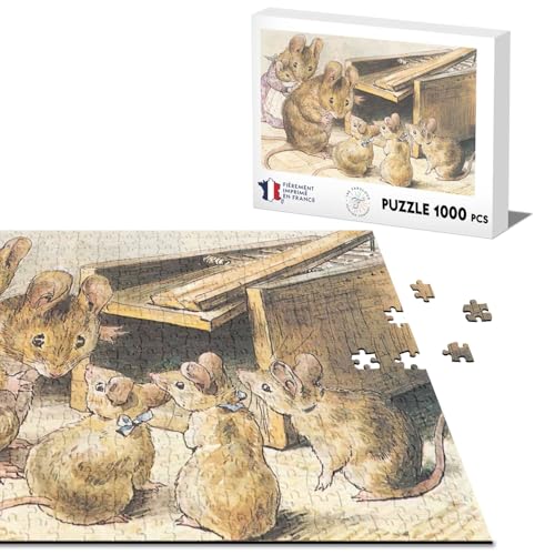 Klassisches Puzzle, 1000 Teile, Familie, Maus und Falle, Illustration für Kinder, Beatrice Potter von Fabulous