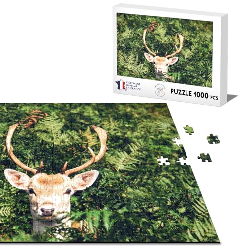 Klassisches Puzzle, 1000 Teile, Hirsch im Wald, Tiere, Natur von Fabulous