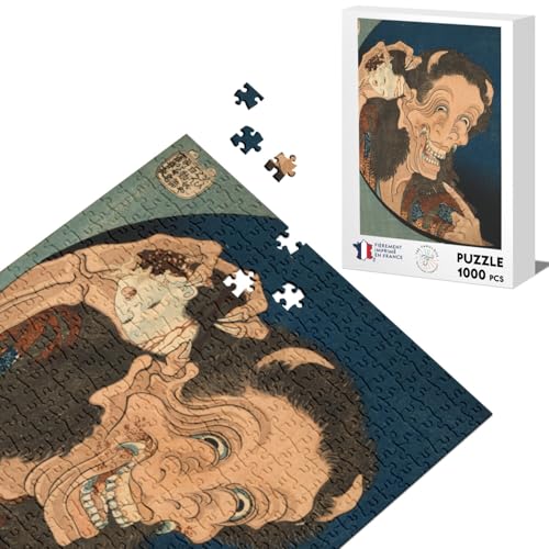 Klassisches Puzzle, 1000 Teile, Hokusai, japanische Kunst, Dämonen-Malerei, schöne Kunst von Fabulous