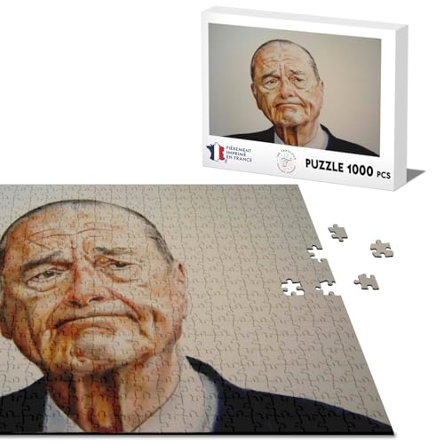 Klassisches Puzzle, 1000 Teile, Jacques Chirac President Frankreich Malerei von Fabulous