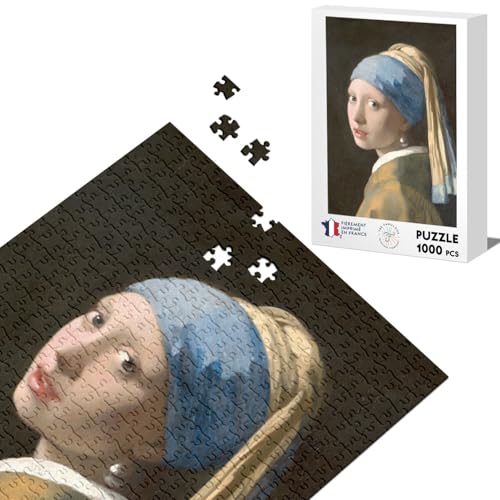 Klassisches Puzzle, 1000 Teile, Johannes Vermeer, Das Mädchen hat die Perlen-Malerei von Fabulous