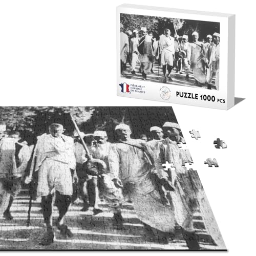 Klassisches Puzzle, 1000 Teile, Mahatma Gandhi, Indien, Salzmarsch von Fabulous