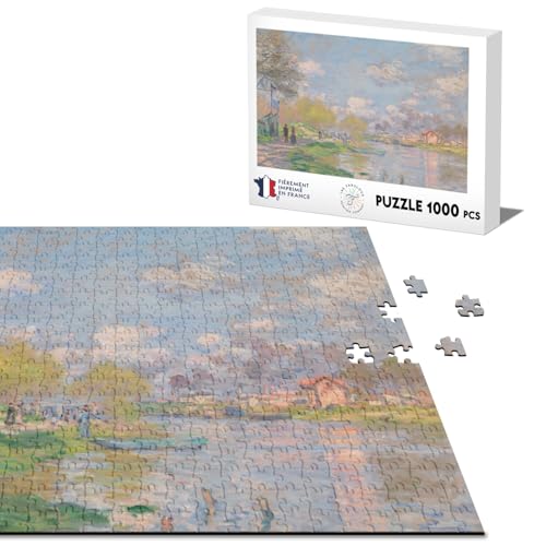 Klassisches Puzzle, 1000 Teile, Monet Frühling auf der Seine Malerei Impressionismus Frankreich von Fabulous