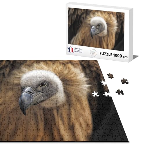 Klassisches Puzzle, 1000 Teile, Nahaufnahme auf einem Geier, Greif, Wildleben, Vogel von Fabulous