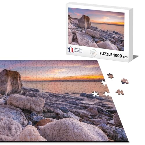 Klassisches Puzzle, 1000 Teile, Sonnenuntergang am Felsenstrand wilde Landschaft von Fabulous