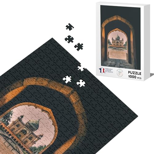 Klassisches Puzzle, 1000 Teile, Tempel durch eine Tür Indien, Spiritualit von Fabulous