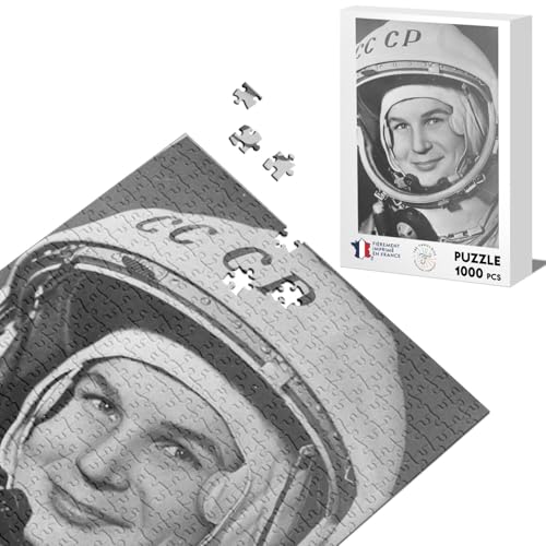 Klassisches Puzzle, 1000 Teile, Valentina Terehkova, erste Frau im russischen Raum von Fabulous