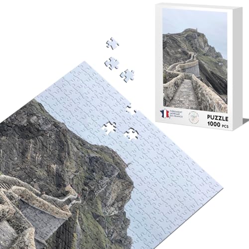 Klassisches Puzzle, 1000 Teile, große Mauer von San Juan de Gaztelugatxe/Baskenland von Fabulous