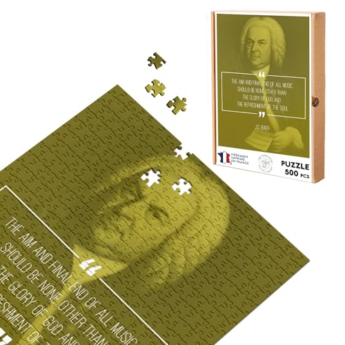 Klassisches Puzzle, 500 Teile, Bach Quotes Inspirational Music Life von Fabulous