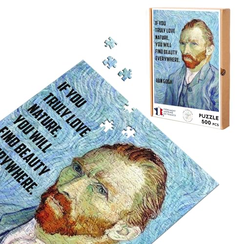 Klassisches Puzzle, 500 Teile, Find Beauty Everywhere Van Gogh, Zitate, inspirierende Kunst, Motivate von Fabulous