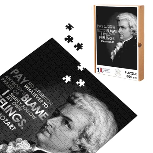 Klassisches Puzzle, 500 Teile, Follow My Own Feelings, Mozart Quotes Inspirational Life Success Music von Fabulous