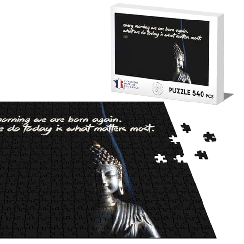 Klassisches Puzzle, 540 Teile, Born Again inspirierendes Zitat, Englisch, Buddha, Buddhismus, Wohlbefinden, Spiritualit von Fabulous