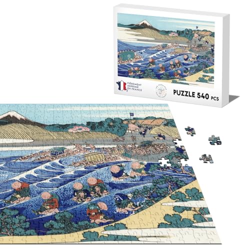 Klassisches Puzzle, 540 Teile, Hokusai, Kunst, Japan, Druck Mount Fuji aus Kanaya von Fabulous