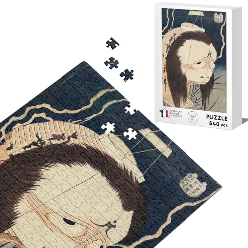 Klassisches Puzzle, 540 Teile, Hokusai, japanische Kunst, Druck, Laterne, Phantome, schöne Kunst von Fabulous