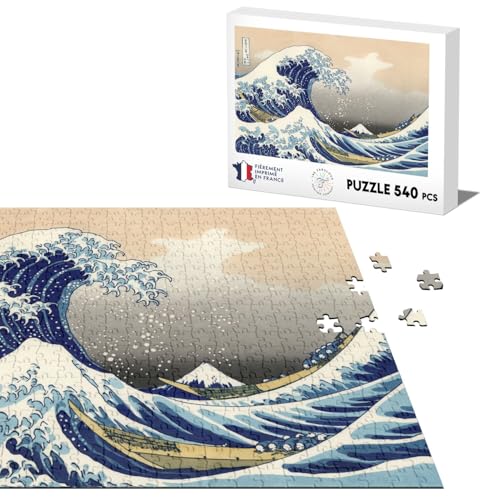 Klassisches Puzzle, 540 Teile, Hokusai Kanagawa Waves View Mount Fuji von Fabulous