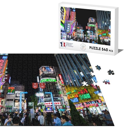 Klassisches Puzzle, 540 Teile, Tokyo Shinjuku Stadt, Licht, Videospiele, Manga von Fabulous