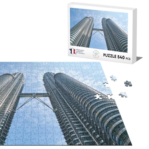 Klassisches Puzzle, 540 Teile, Zwillingstürme von Kuala Lumpur, Blick gegen das Tauchen Malaysia von Fabulous