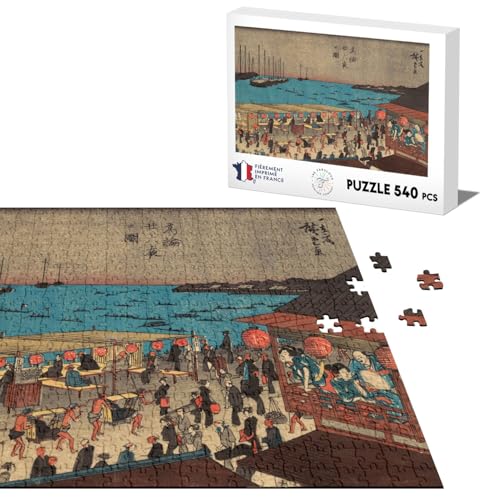 Klassisches Puzzle, 540 Teile, japanische Prägung, 15, Motiv: Port Art Delicate Original Vintage von Fabulous