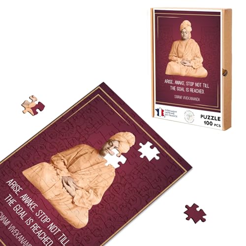 Klassisches Puzzle 100 Teile Goal is Reached Vivekananda Quote Wisdom Spiritual Inspire Meditation von Fabulous