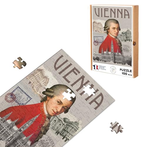 Klassisches Puzzle 100 Teile Wien Collage Wien Reise Österreich Mozart von Fabulous