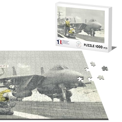 Klassisches Puzzle 1000 Teile Banksy Jagdflugzeug Flugzeugträger F-35 Krieg Street Art von Fabulous