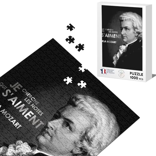 Klassisches Puzzle 1000 Teile Ich suche Noten, die einander lieben Mozart Musik Zitat von Fabulous