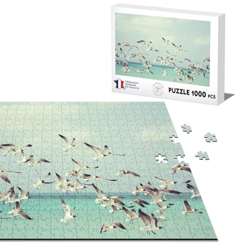 Klassisches Puzzle 1000 Teile Möwen am Meer Blau Ozean Strand Seevögel von Fabulous