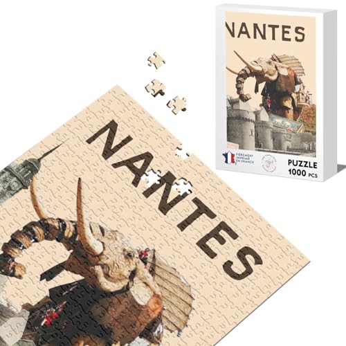 Klassisches Puzzle 1000 Teile Nantes Collage Frankreich Stadt West Schloss Klassisches Puzzle 1000 Teile Nantes Collage Frankreich Stadt West Schloss von Fabulous