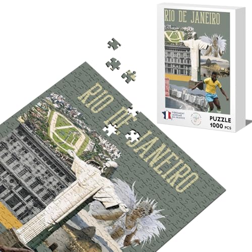 Klassisches Puzzle 1000 Teile Rio de Janeiro Collage Brasilien Reise Fußball Karneval von Fabulous