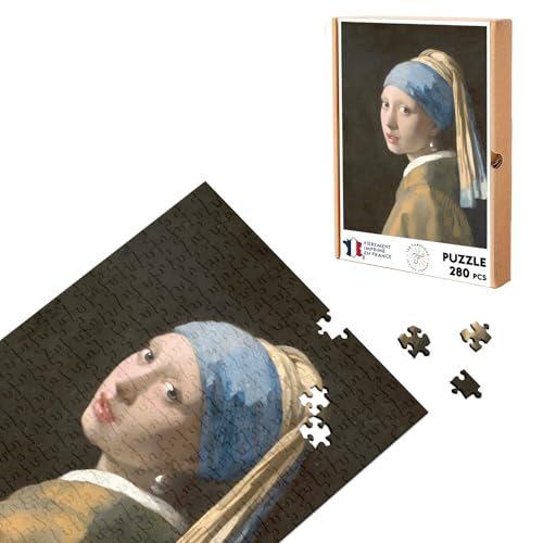 Klassisches Puzzle 280 Teile Johannes Vermeer Das Mädchen hat die Perle Malerei von Fabulous