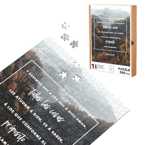 Klassisches Puzzle 500 Teile Roman 8:28 Bibel Verse Spiritual Religious Quote von Fabulous