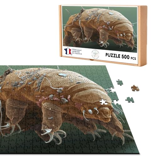 Klassisches Puzzle 500 Teile Tardigrade Mikroskop Monster Wissenschaft von Fabulous