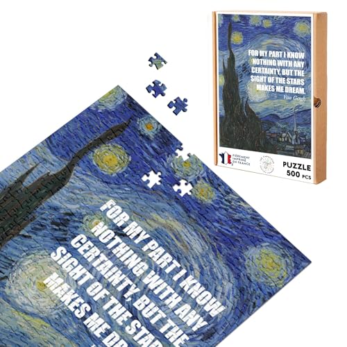 Klassisches Puzzle 500 Teile Van Gogh Zitate, Inspirational Painter Motivation von Fabulous