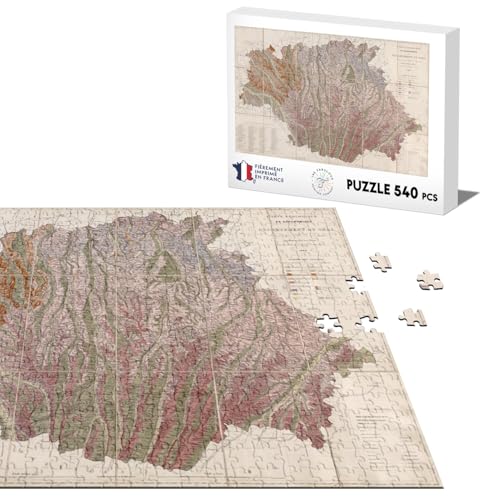 Klassisches Puzzle 540 Teile 32 Gers Auch Abteilung Alte Karte Frankreich Region von Fabulous