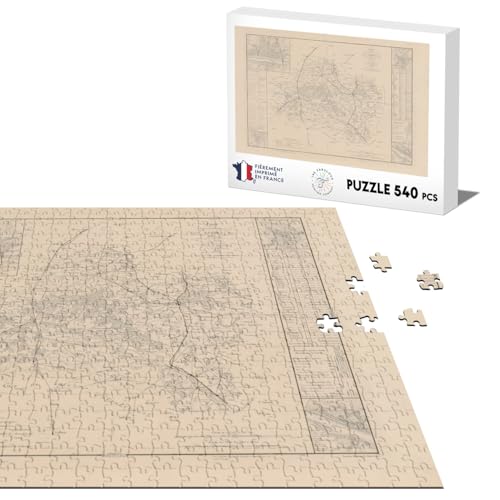 Klassisches Puzzle 540 Teile 45 Loiret Orléans Abteilung Karte Altfrankreich Region von Fabulous