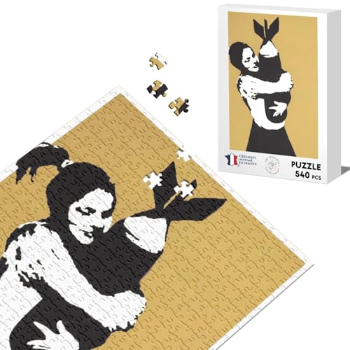 Klassisches Puzzle 540 Teile Banksy Bomb Hugger Bomb Girl Street Art Graffiti von Fabulous