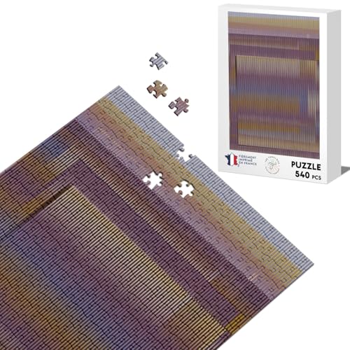 Klassisches Puzzle 540 Teile Cromo Interference Moderne Kunst OP Art Front Guard Motiv Design von Fabulous