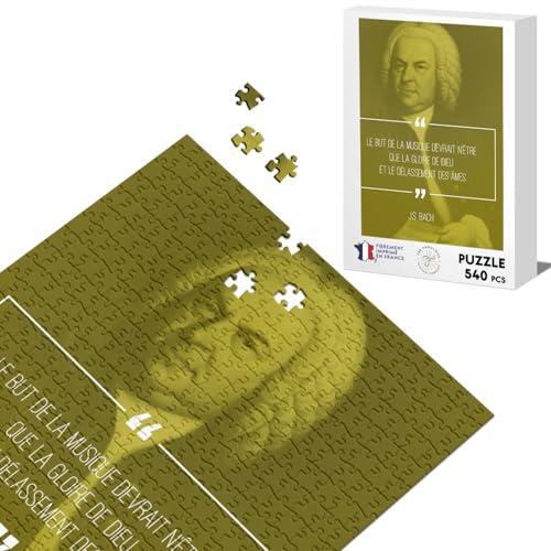 Klassisches Puzzle 540 Teile JS Bach Zitat Inspiration Ruhm Komponist Musik von Fabulous