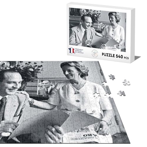 Klassisches Puzzle 540 Teile Jacques Et Bernadette Chirac Vintage Präsident Frankreich von Fabulous