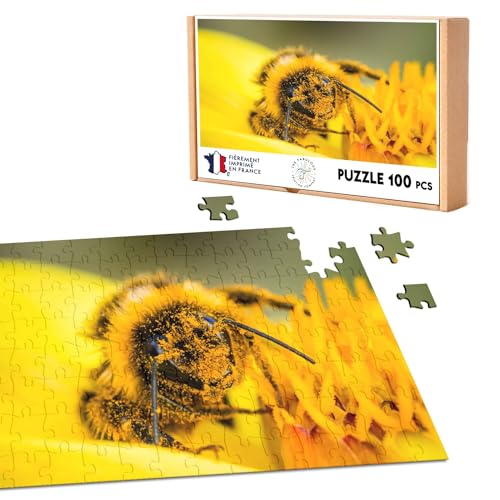Puzzle Classic 100 Teile Biene Butine Pollen Pollen Natur Tiere von Fabulous