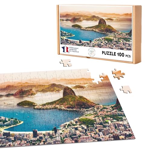 Puzzle Classic 100 Teile Rio De Janeiro Bay Brasilien Stadt Meer von Fabulous