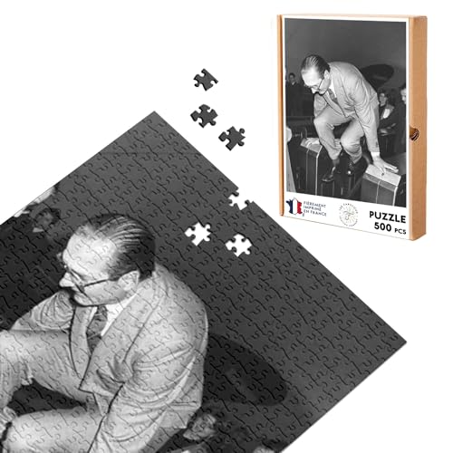 Puzzle Classic 500 Teile Jacques Chirac Swag Vintage President Frankreich Metro von Fabulous